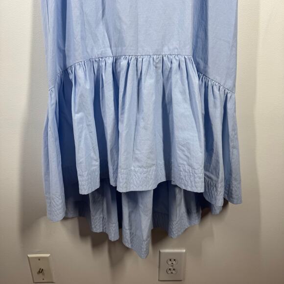 Well Need Dress Women M Blue Cotton Blend High Low Tank Spring Minimal Preppy - Picture 4 of 9